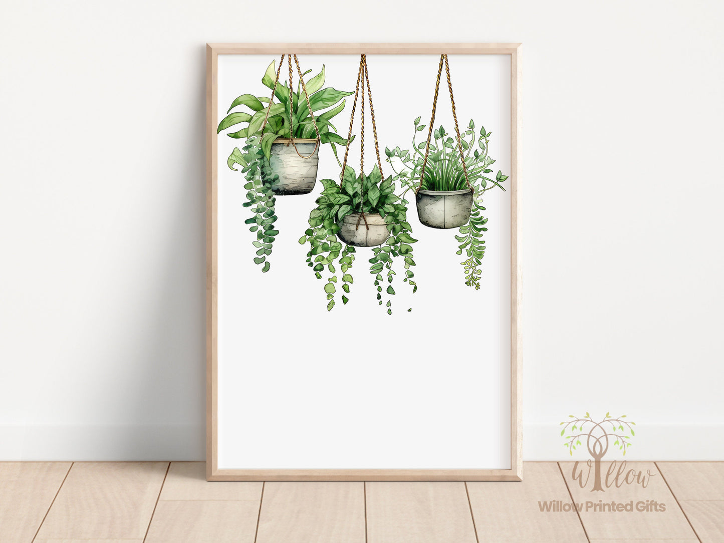 Botanical Prints, Plant Print, Hanging Plant, Wall Art Plant Print, Indoor Plants, Plant Print Décor, Nature Inspired Art, Modern Plants