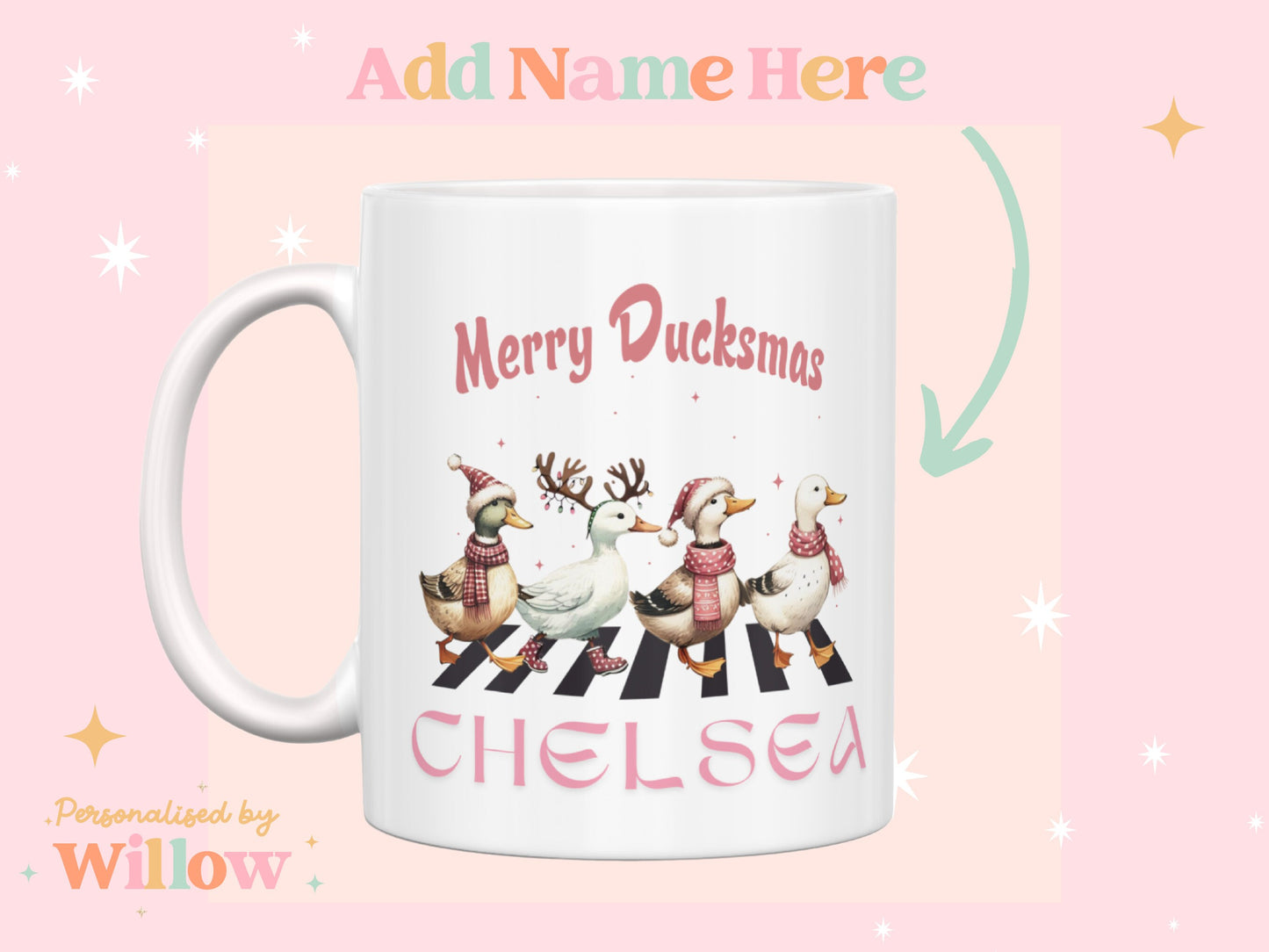 Custom Christmas Mug, Personalised Christmas Cup, Hot Chocolate Secret Santa Gift, Christmas Movie Mug, Winter Seasonal Mug, Duck Mug