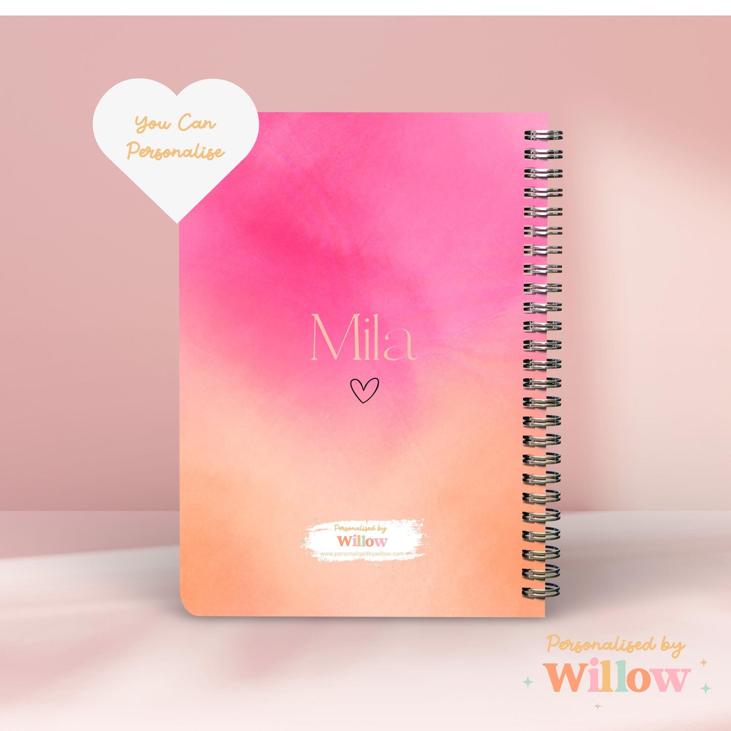 Personalised She Designed A Life She Loved Notebook, Motivational Notebook, Empowering Woman Gift, Positive Mindset Notebook