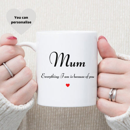 Best Mum Personalised Mum Daughter Mug, Mother's Day Gift.