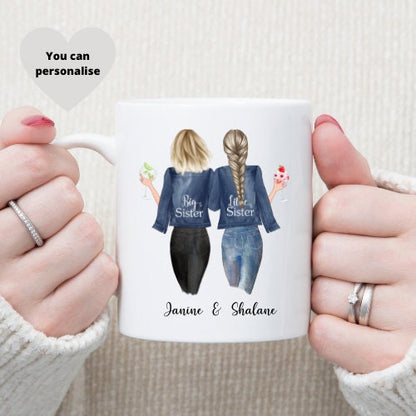 Personalised Ceramic Sister Mug Gift, Personalised Sister Mug.