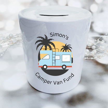 Personalised Campervan Money Box Savings Jar