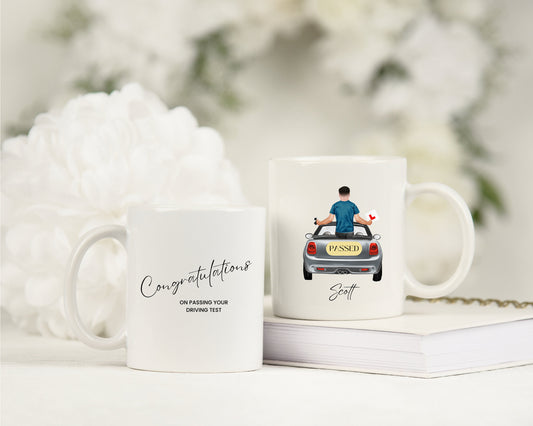 Learner Driver Mug, Personalised You Have Passed, Driving Test.