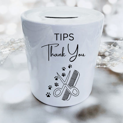 Personalised Dog Grooming Tip Jar