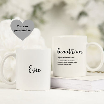 Personalised Beautician Definition Mug