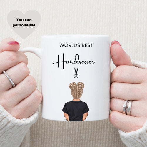 Hairdresser Mug, Personalised Hair Dresser Coffee Mug, Personalised Hair Mug.