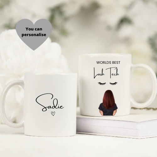 Lash Tech Mug, Personalised Lash Technician Gift, Lash Artist Mug, Makeup Artist Gift.