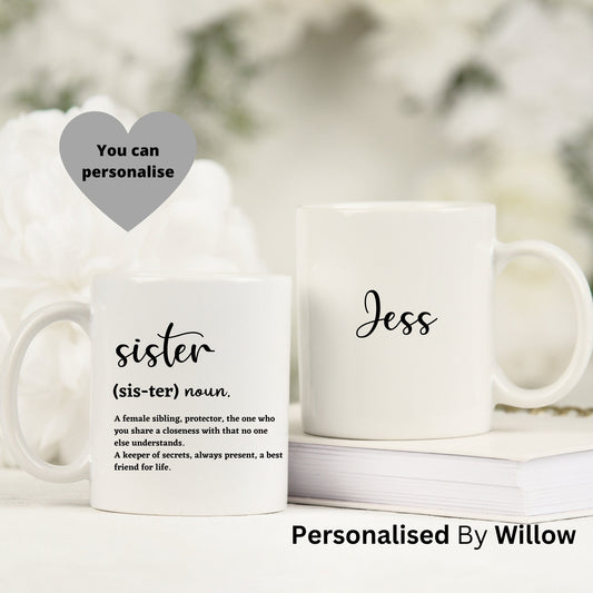 Personalised Sister Definition Mug