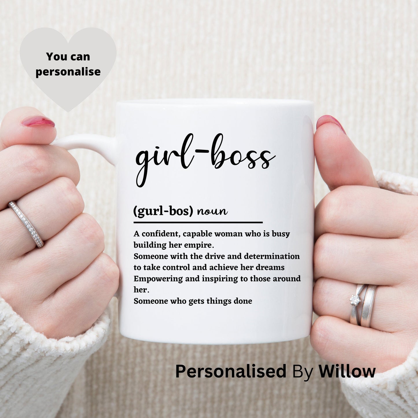 Personalised Girl Boss Definition Mug