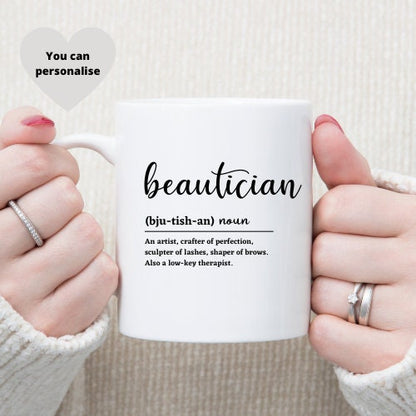 Personalised Beautician Definition Mug