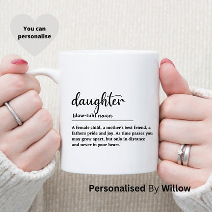 Personalised Daughter Definition Mug