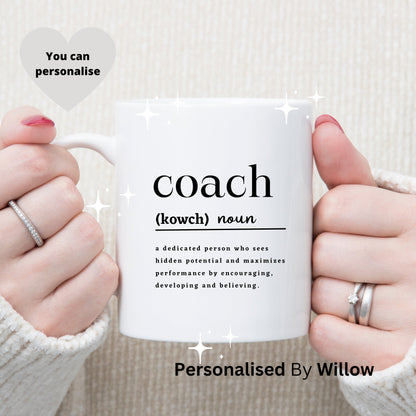 Personalised Coach Definition Mug