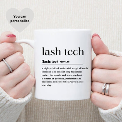 Personalised Lash Tech Mug, Lashes Mug, Personalised Mug, Salon Coffee Mug, Lash Technician Gift, Lash Tech New Job