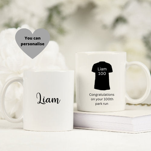 Personalised 100th Parkrun Mug Milestone Gift