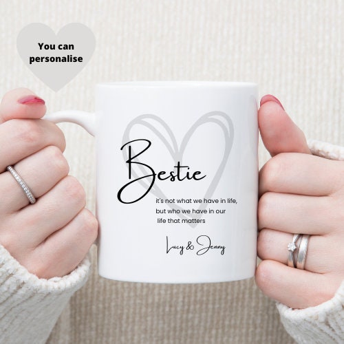 Personalised Bestie Friendship Mug