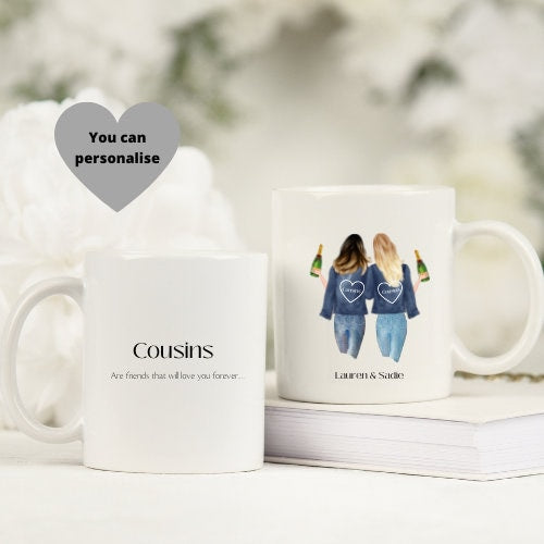 Cousin Birthday Gift, Cousin Mug, Personalised Mug, Bestie Gift, Novelty Mug.