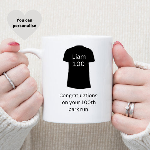 Personalised 100th Parkrun Mug Milestone Gift