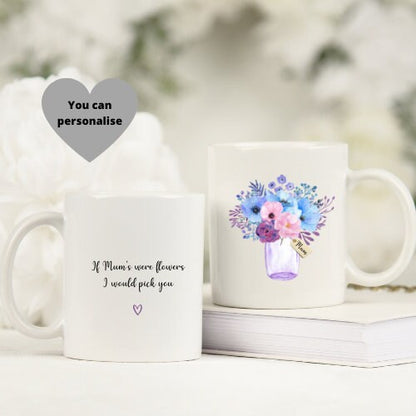 Personalised Mum Flower Mug