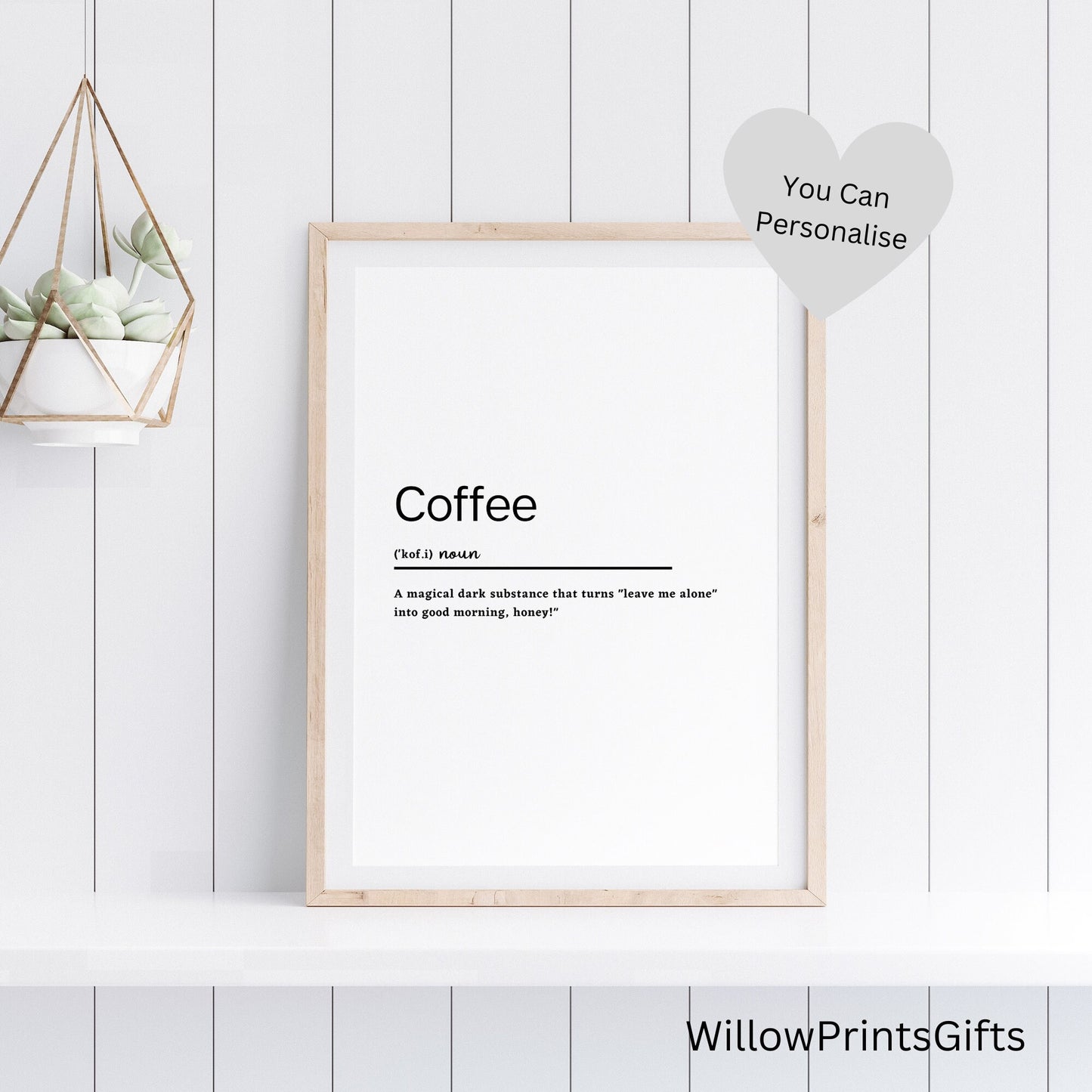 Coffee Definition Wall Art, Print Kitchen Wall Art, Foodie Print, Kitchen Print, Coffee Lover Print, Quote Print,  A5 A4 A3 Paper Sizes