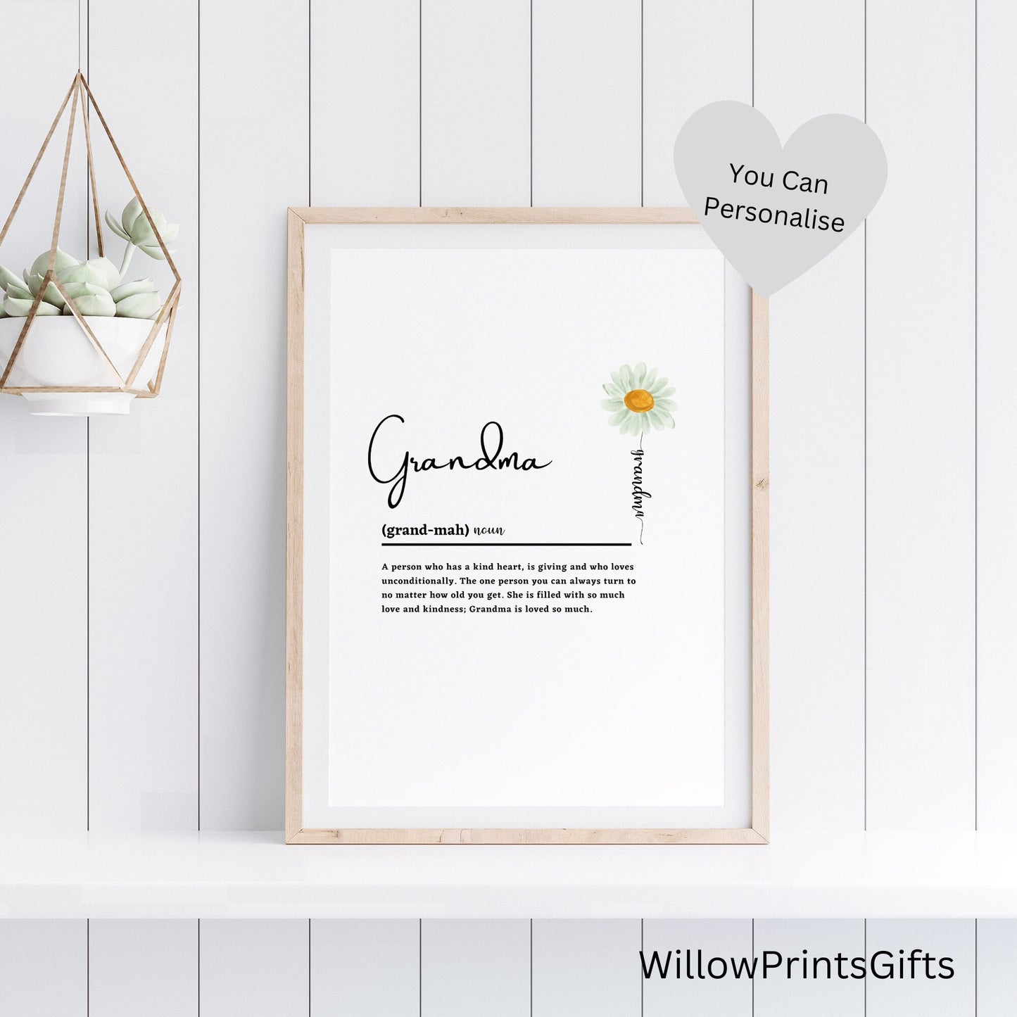 Grandma Definition Print, Gifts for Grandma, Grandma Gifts, Wall Art Décor, Grandma Quote, Grandma Prints  A5 A4 A3 Paper Sizes