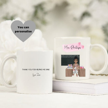 Personalised Teacher Mug, Custom Teacher Mug, Teacher Appreciation Gift.