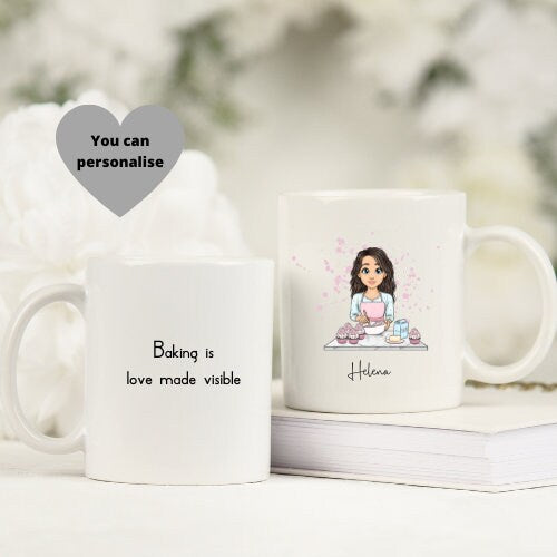 Personalised Baker Mug, Baking Gift, Coffee Mug for Baker, Cake Maker Gift.