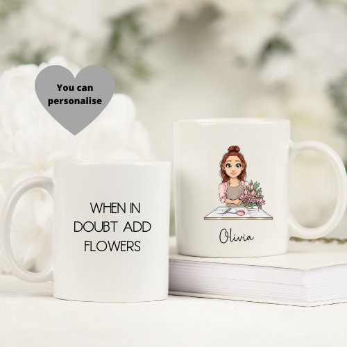 Personalised Florist Mug, Flower Gift, Coffee Mug for Florist.