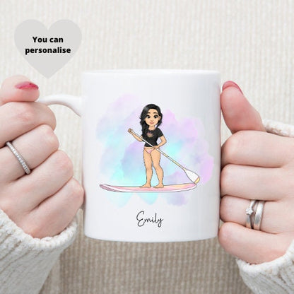 Personalized paddleboard mug, Custom paddleboard coffee mug, Paddleboarding gift, Personalized, paddle board cup