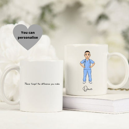 Personalised Male Nurse Mug, Physio Mug, Surgeon Mug Gift.