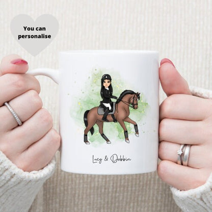 Personalised Horse Ridding Mug, Custom Equestrian Mug, Horse Lover Gift.