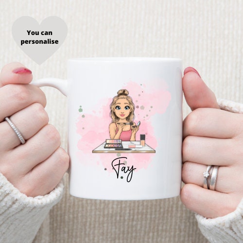 Makeup Artist Mug, Beauty Mug, Salon Mug, Makeup Lover Gift, Personalised Mug.