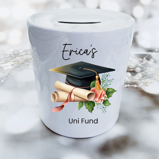 Personalised University Saving Fund Money Box