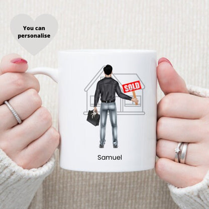 Personalised Estate Agent Mug, Real Estate Coffee Mug, Estate Agent Gift.