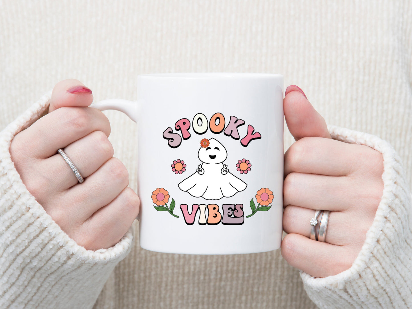 Halloween Mug UK, Retro Mug, Ghosts Coffee Mug, Spooky Gifts.