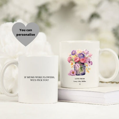 Personalised Mum Flower Mug