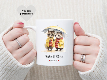 Personalised Badger Wedding / Anniversary Mug Gift