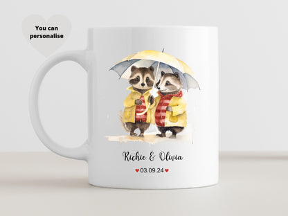 Personalised Badger Wedding / Anniversary Mug Gift