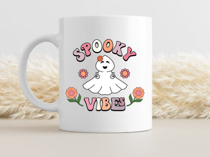 Halloween Mug UK, Retro Mug, Ghosts Coffee Mug, Spooky Gifts.