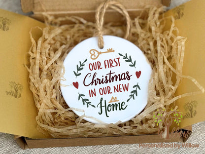 New Home Christmas Ceramic Hanging Ornament