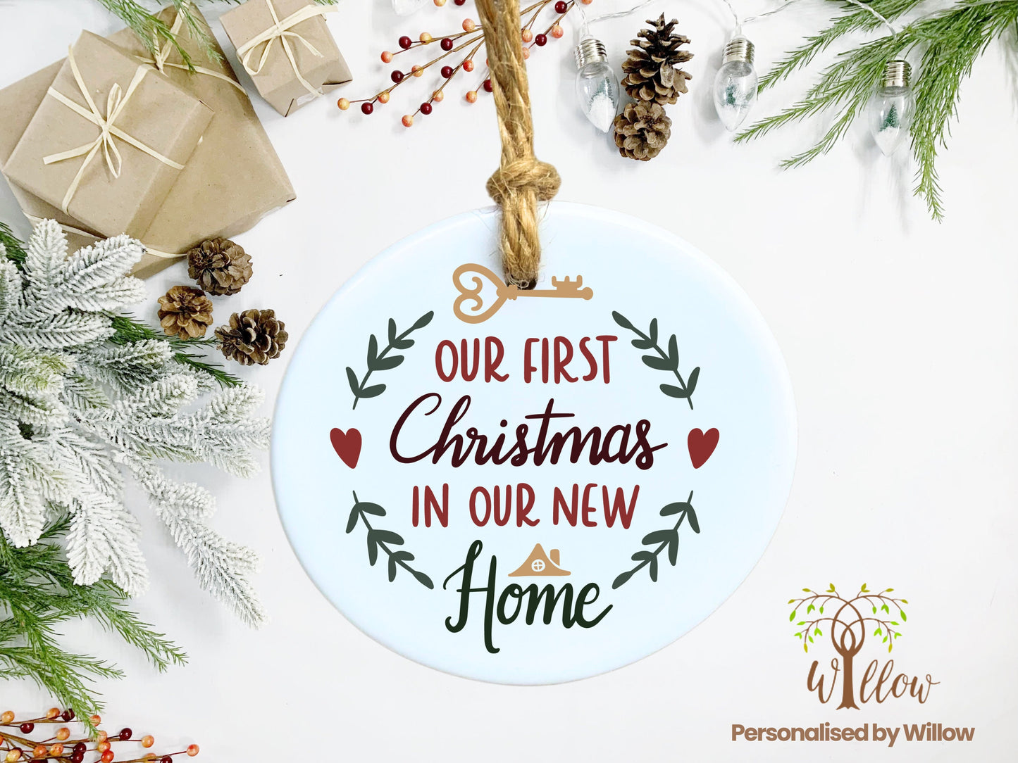 New Home Christmas Ceramic Hanging Ornament