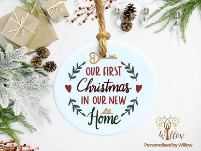 New Home Christmas Ceramic Hanging Ornament