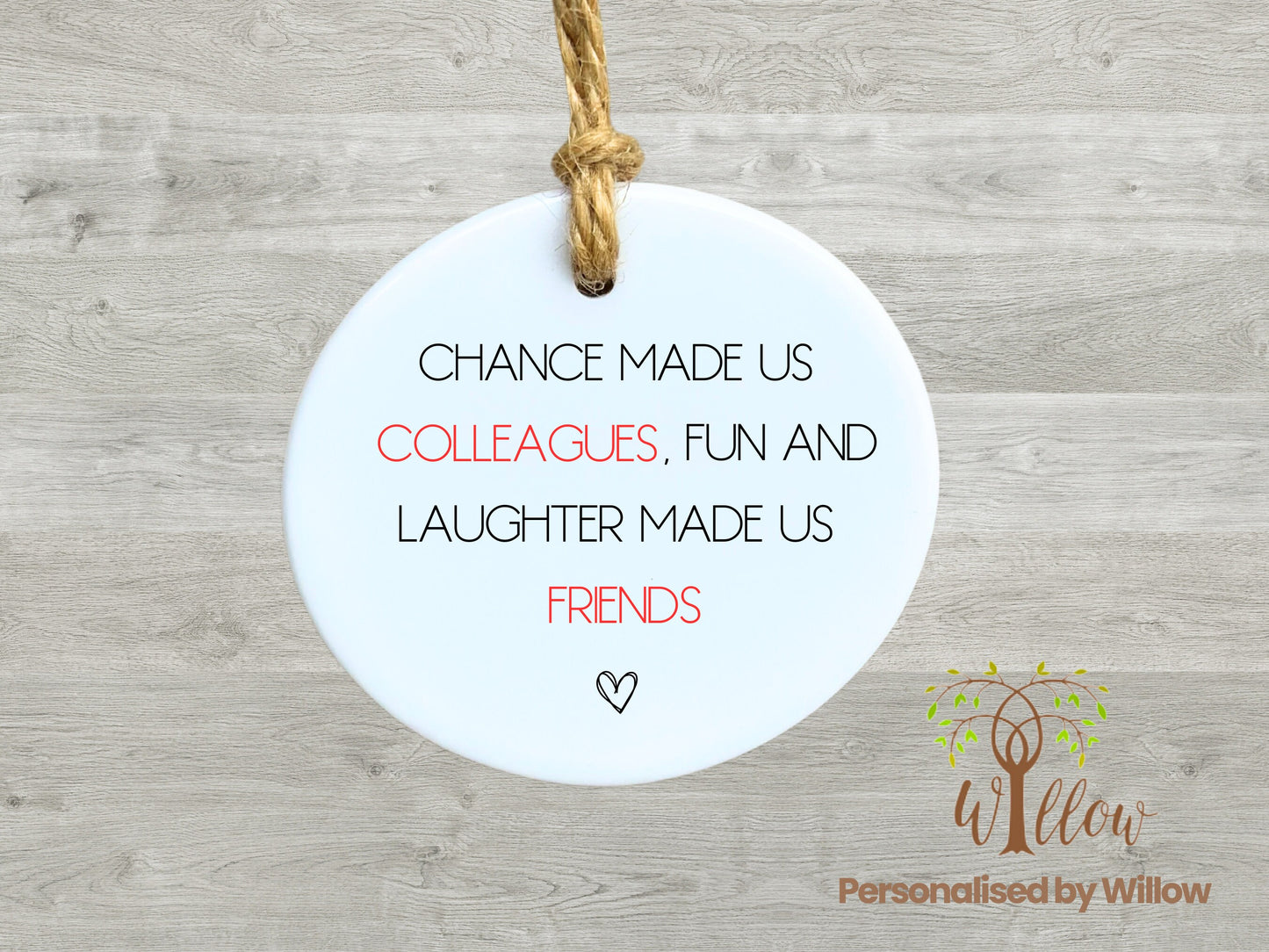 Colleagues Friendship Ceramic Hanging