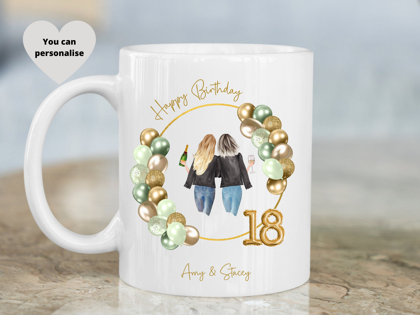 18th Birthday Gift, Personalised Birthday Mug, Special Occasion Gif