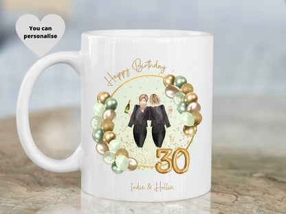 30th Birthday Gift, Personalised Birthday Mug, Special Occasion Gift.