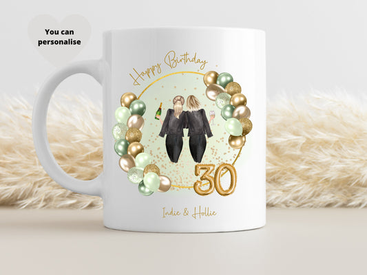 30th Birthday Gift, Personalised Birthday Mug, Special Occasion Gift.