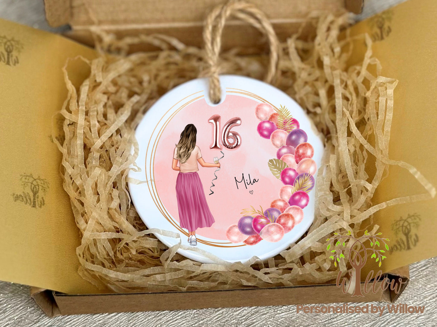 Personalised 16th Birthday Gift, Sweet 16th Birthday, Daughter Gift, Bestie Birthday Celebration, Friend Gift, Unique Birthday Hanging