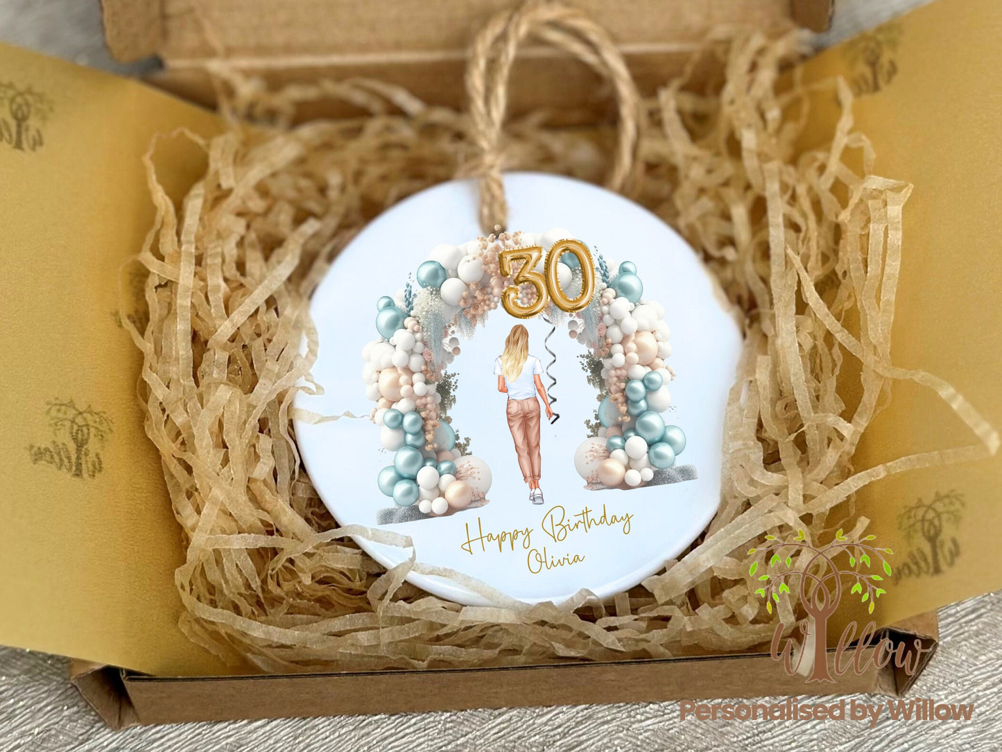 Personalised 30th Birthday Gift, Daughter 30th Birthday Gift, Bestie Birthday Celebration, Friend Gift,  Sister Unique Birthday Hanging