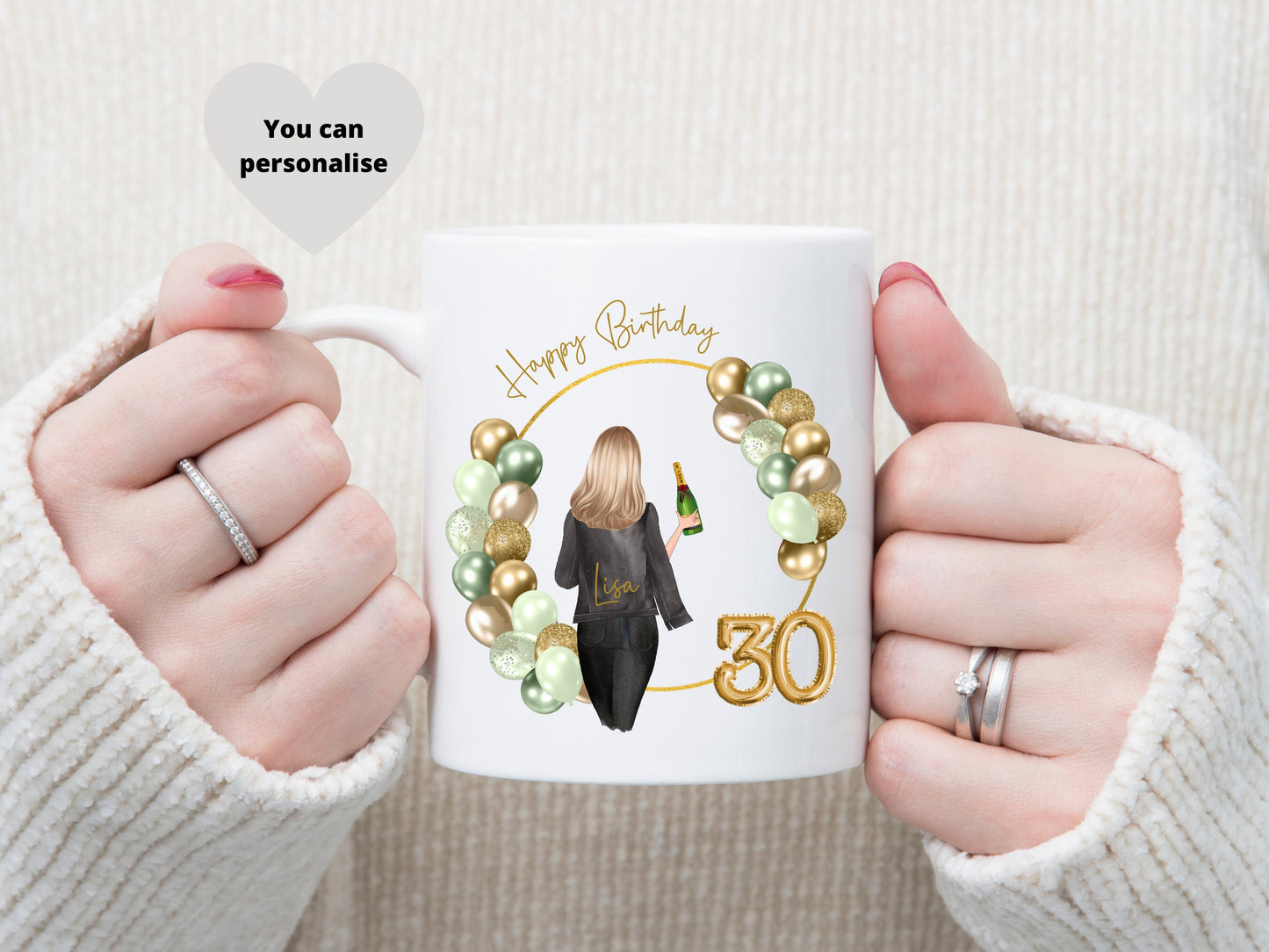 Personalised 30th Mug, 30th Mug, Thirty Mug, Gift Mug, Personalised 30th.