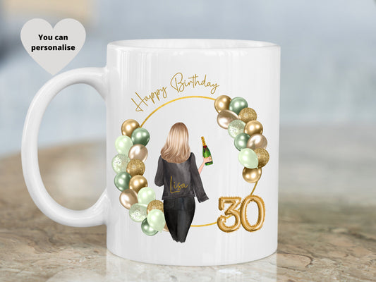 Personalised 30th Mug, 30th Mug, Thirty Mug, Gift Mug, Personalised 30th.