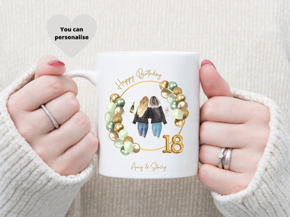 18th Birthday Gift, Personalised Birthday Mug, Special Occasion Gif